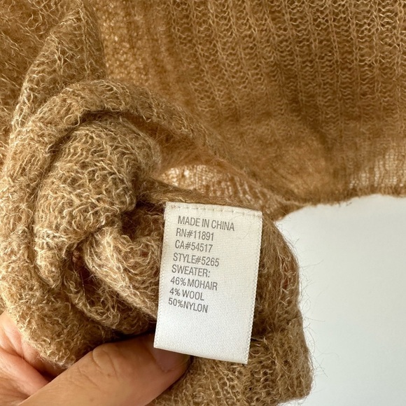 Bailey 44 Brown V-Neck Sweater mohair blend - Picture 4 of 4